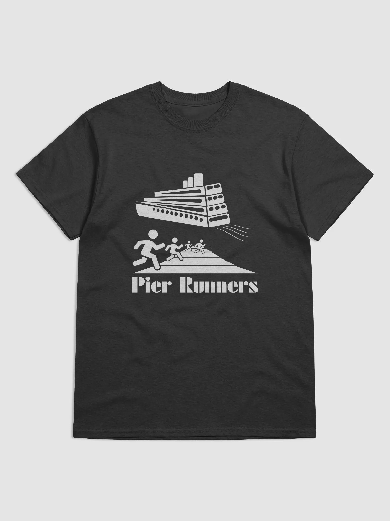 Adult Pier Runners T-Shirt - Black product image (1)