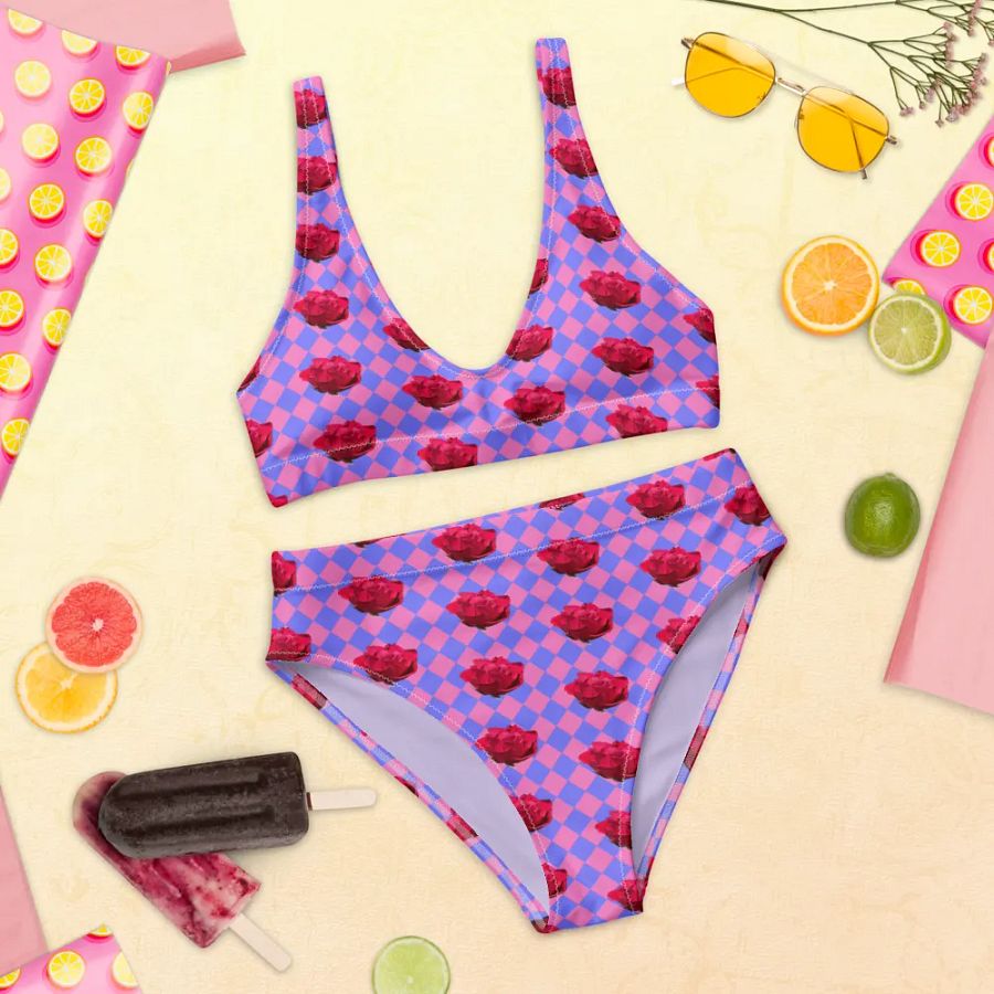Rosy bikini {melon and periwinkle} product image (11)