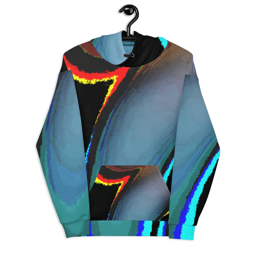 Darker Abstract Cool Swirl Unisex Pull On Hoodie product image (7)