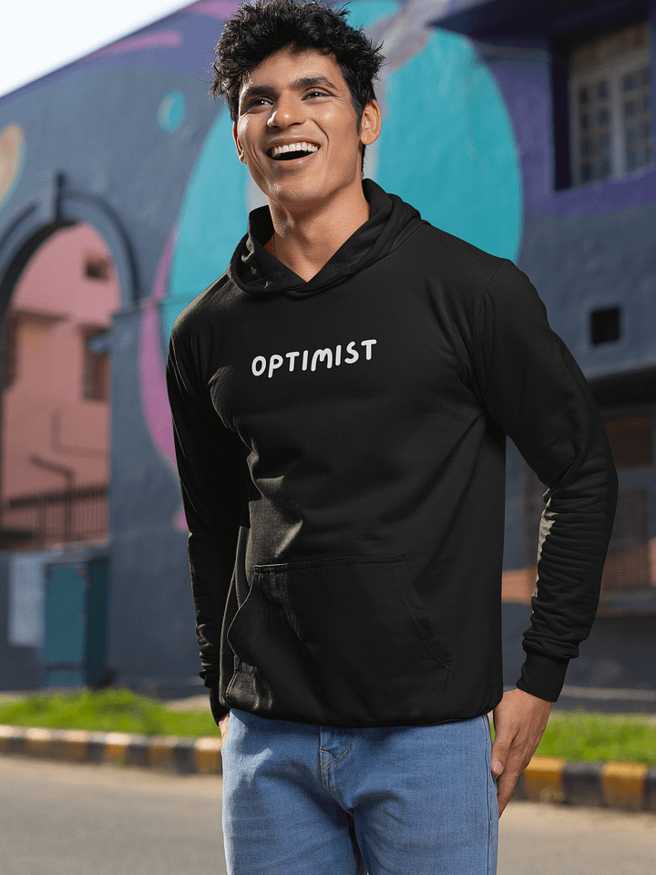 “OPTIMIST” Upbeat Unisex Hoodie #2 product image (1)