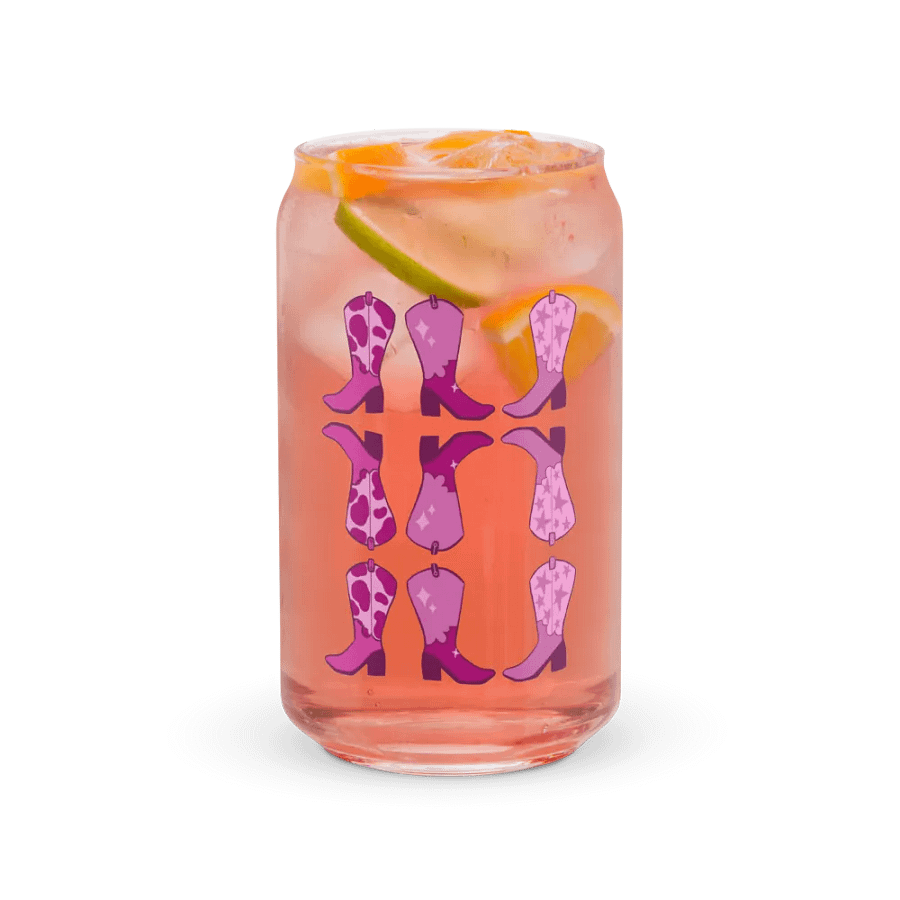 Pretty In Pink Boots Glass Cup product image (37)