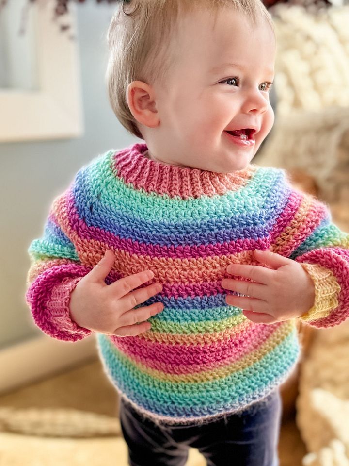 Athabasca Falls Children's Pullover Crochet Pattern product image (1)