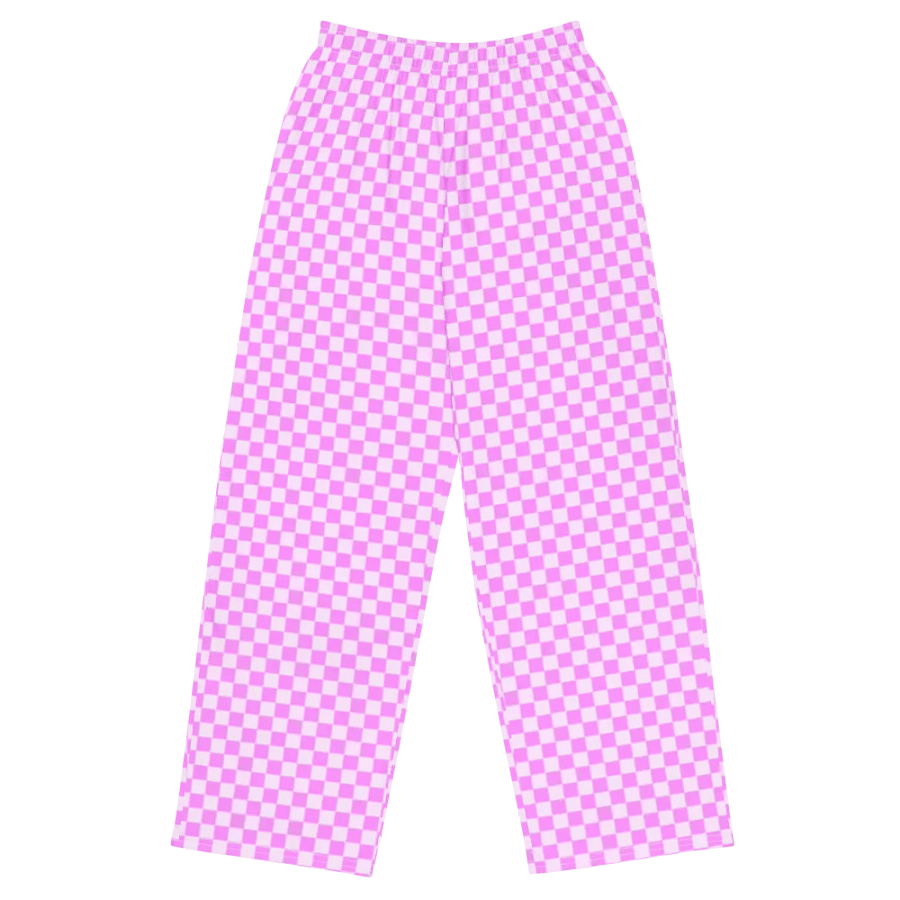 Comfy Pink Checkered Pants Unisex 2XS - 6XL Sizes product image (2)
