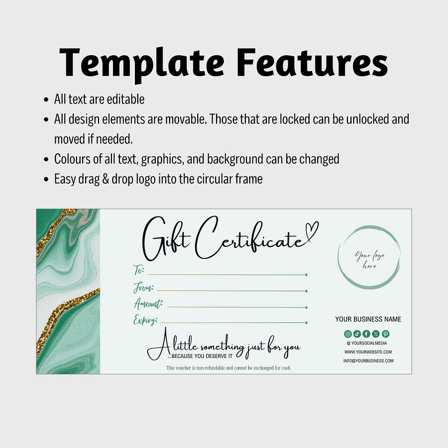 Esmeralda - Gift Certificate Template product image (7)