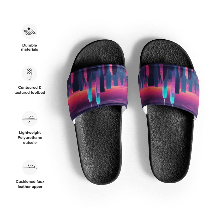 Vaporwave New York City All Over Print Women's Slides product image (6)