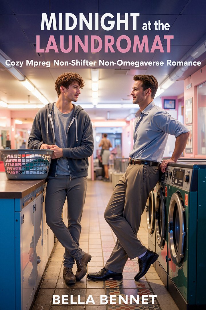 Midnight at the Laundromat | Cozy Mpreg Non-Shifter Non-Omegaverse Romance product image (1)