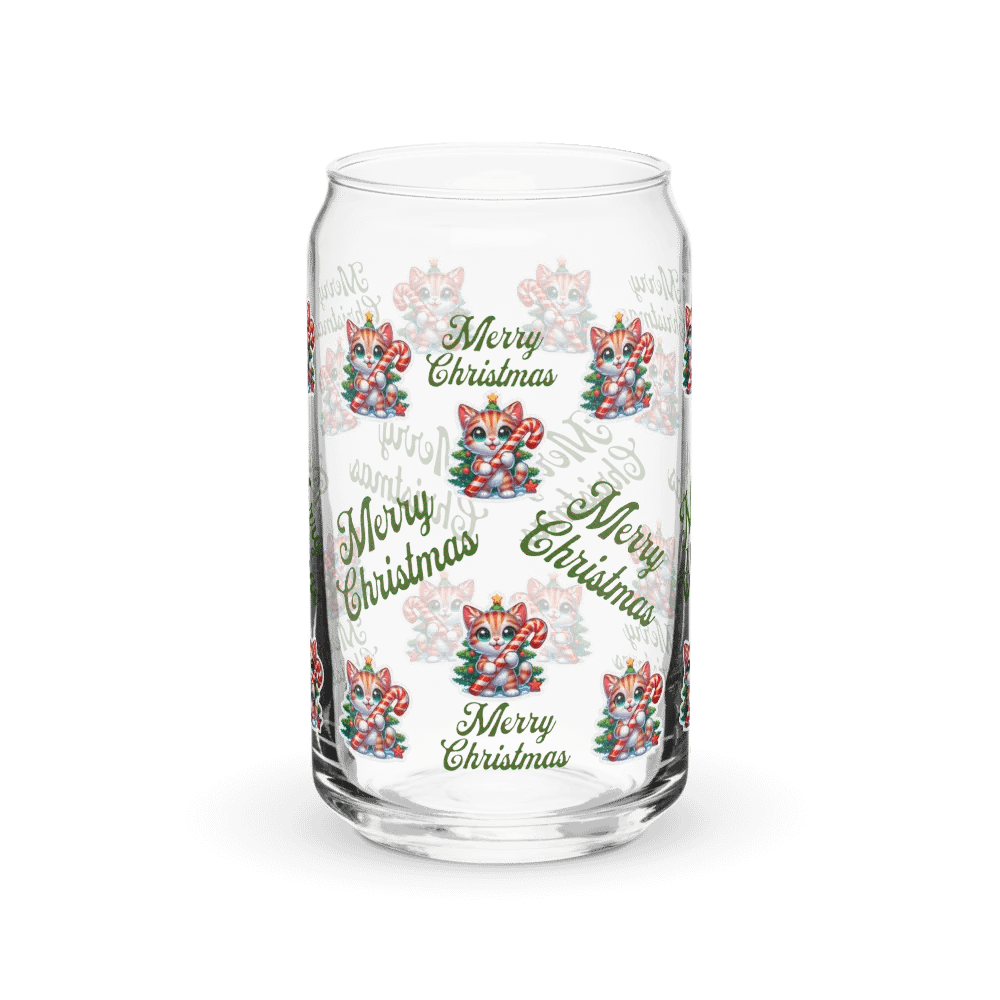 Cute Kittens With Candy Canes Christmas & Holidays Themed Glass product image (1)