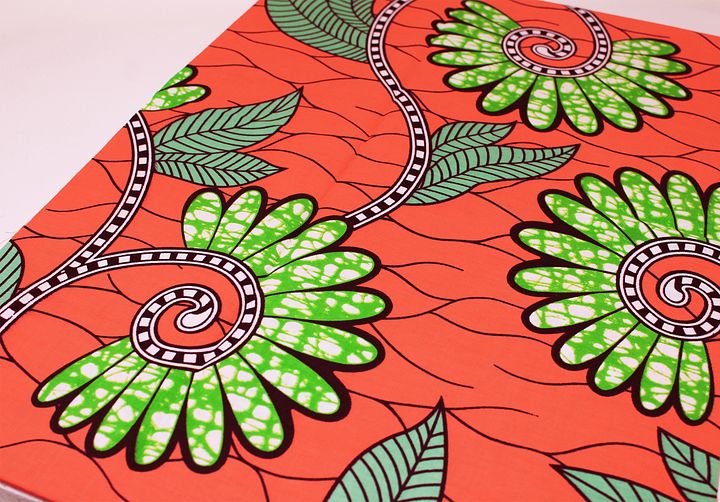 Scampolo Tessuto Wax Print - Design Margherite - 36 cm x 114 cm - cod.595/A product image (2)