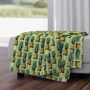 Seamless Pattern - Pineapples on a Green Background product image (4)