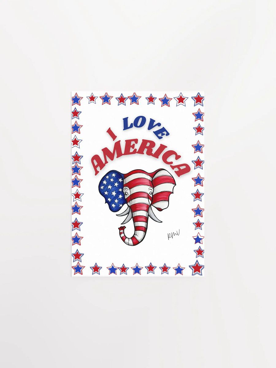 Enhaced matte paper poster, I LOVE AMERICA product image (1)