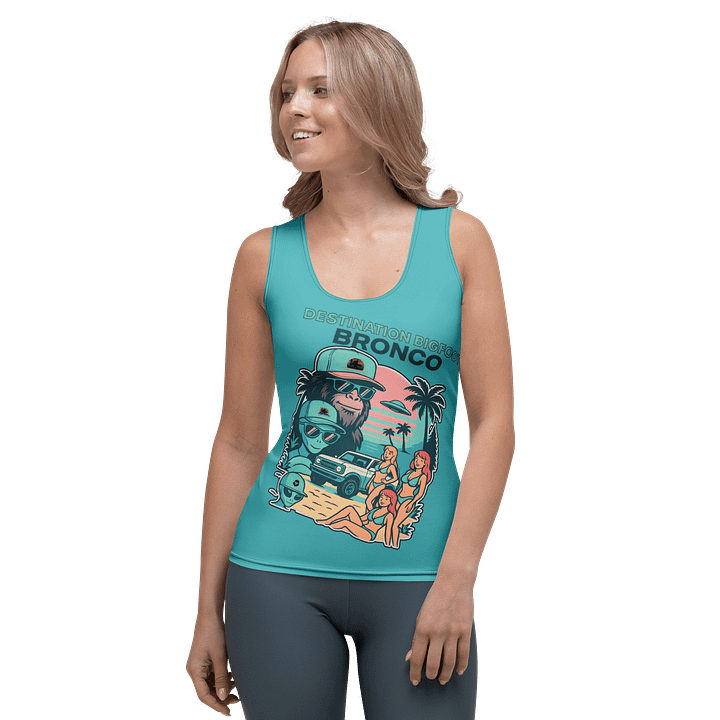 Destination Bigfoot Bronco Legends Of Sunset Slanted Best Friend's Women's Tank (Dark Turqouise) product image (1)