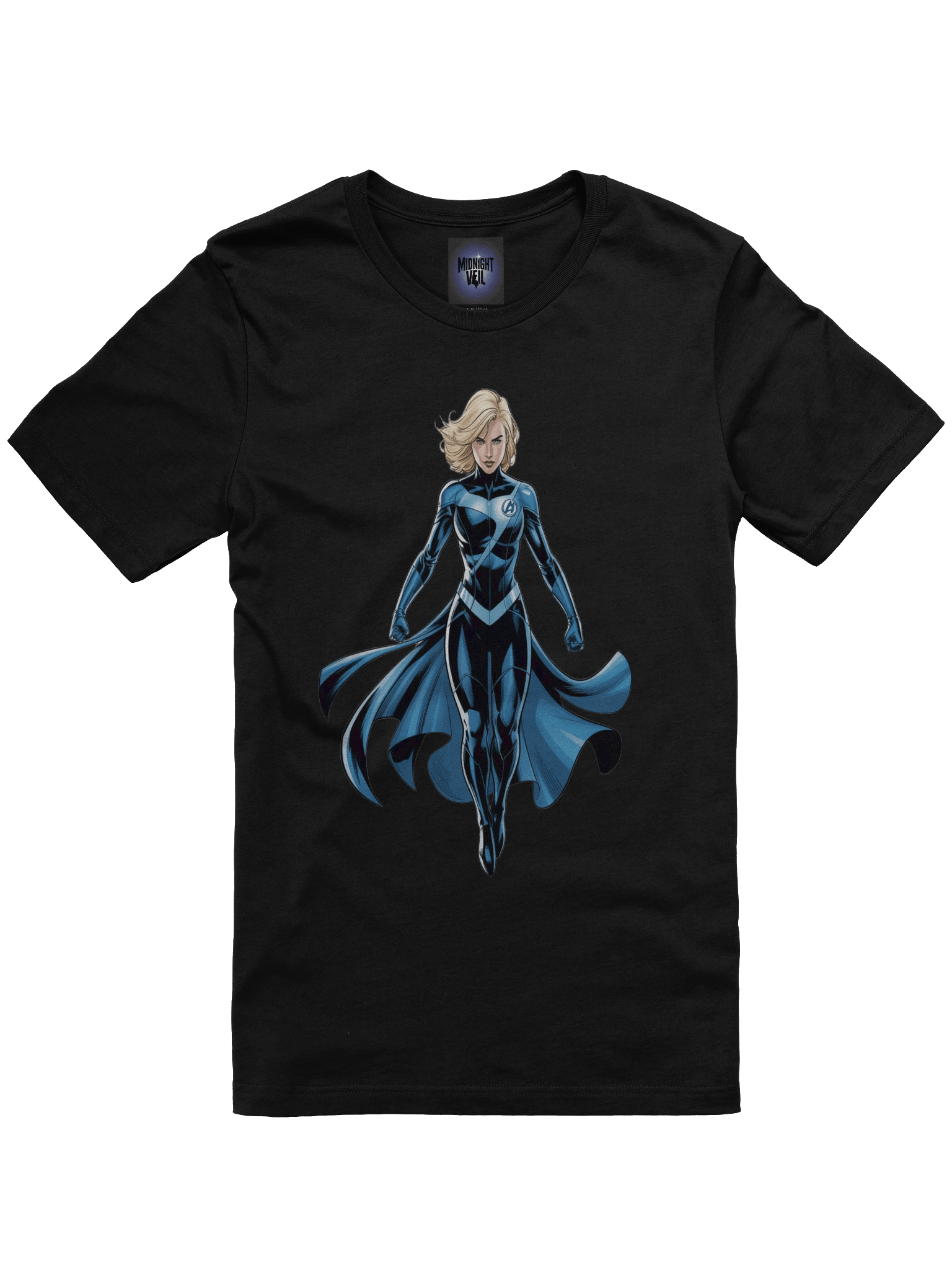 Invisible Woman Cloak Cascade Supersoft T-Shirt – Spectral Flow Sovereign product image (3)