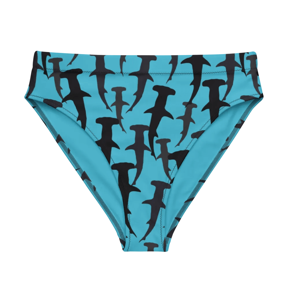 Hammerhead Sharks - Clear Ocean - Recycled Polyester - High Waisted Bikini Bottom product image (1)