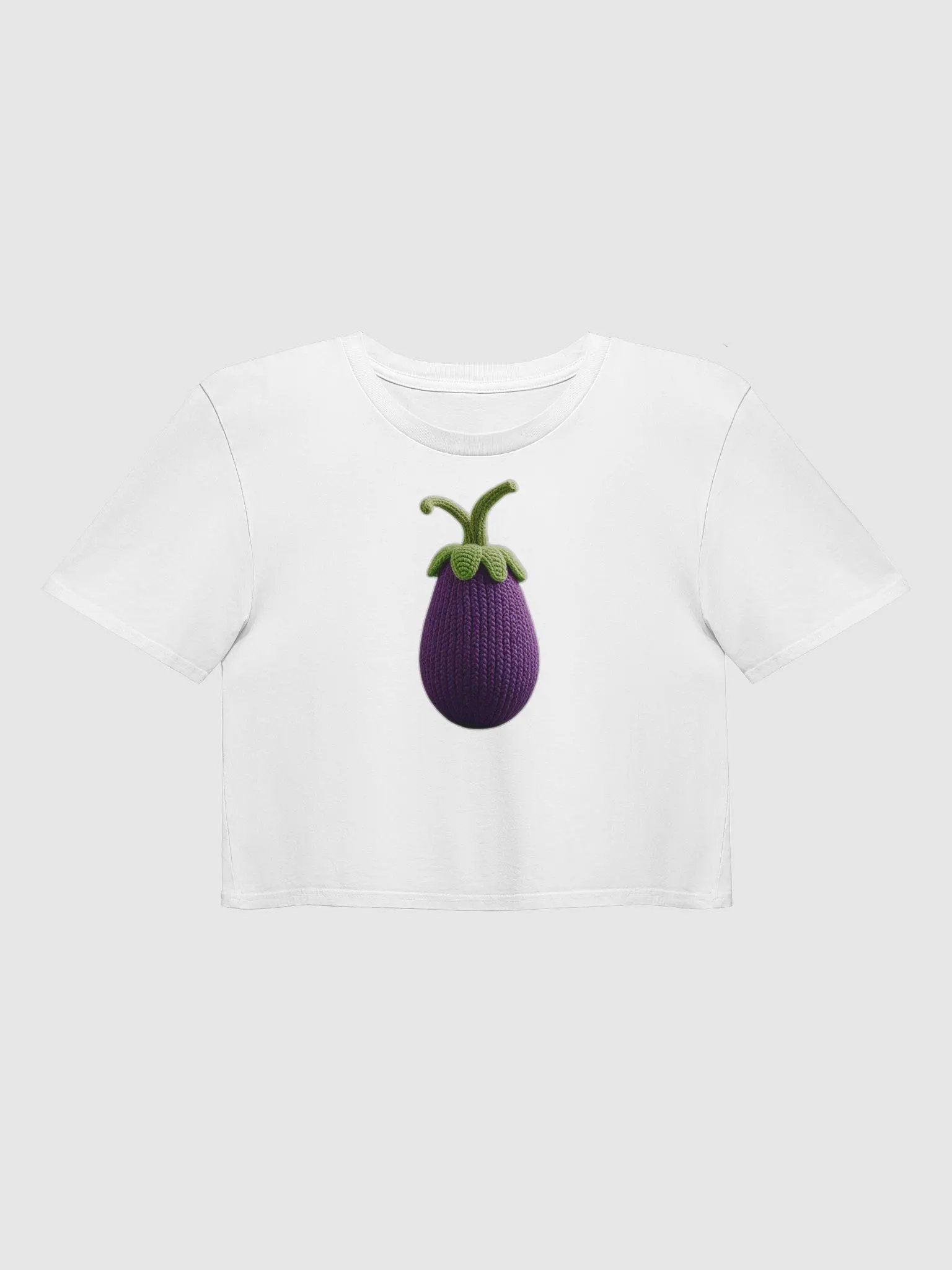 CozyAvocado Women's Premium Egg Plant Crop Top #7 product image (1)