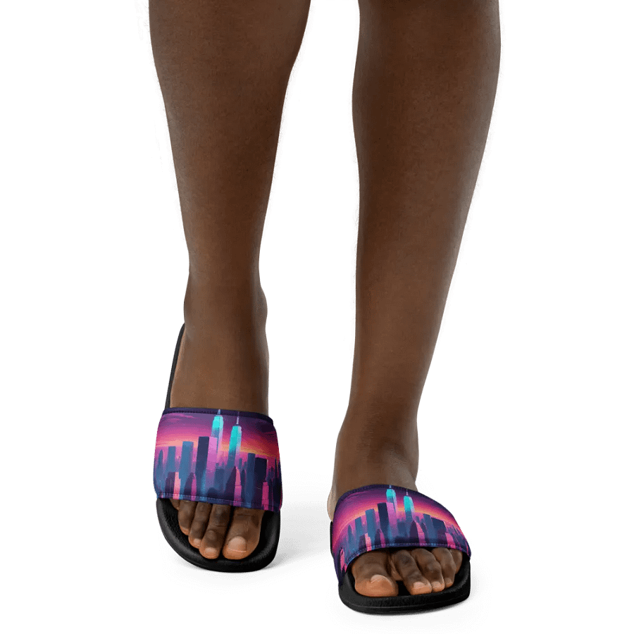 Vaporwave New York City All Over Print Women's Slides product image (5)
