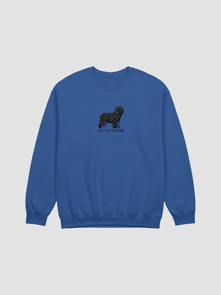 Don't Stop Retrievin' Sweatshirt (Embroidered) of a Spanish Water Dog(Black) product image (4)