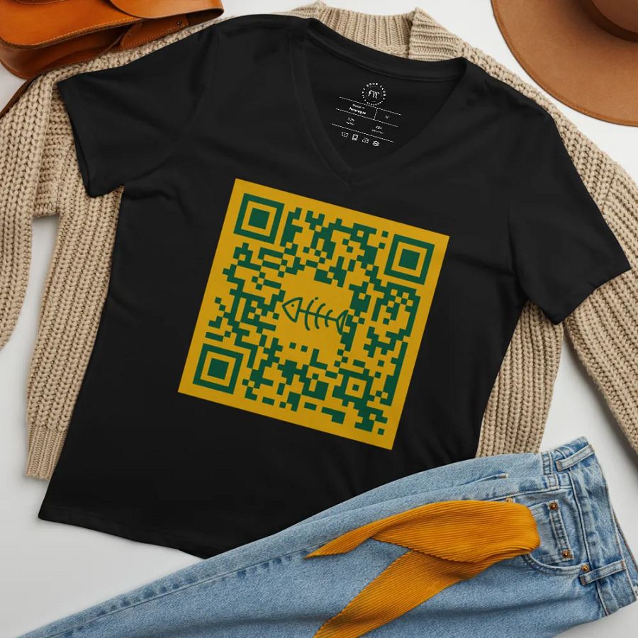 F*Seattle QR code Women's V neck product image (25)