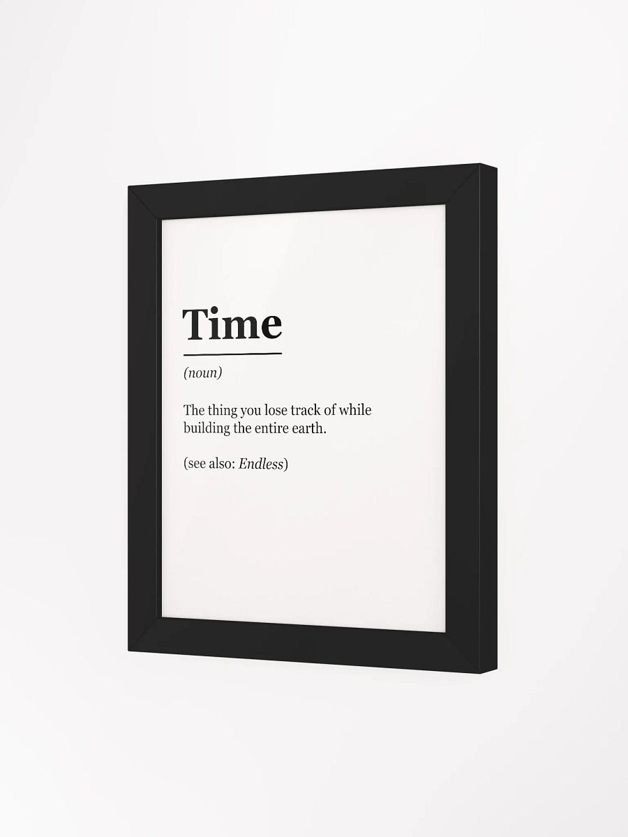 "Time: Defined" Framed Poster product image (3)