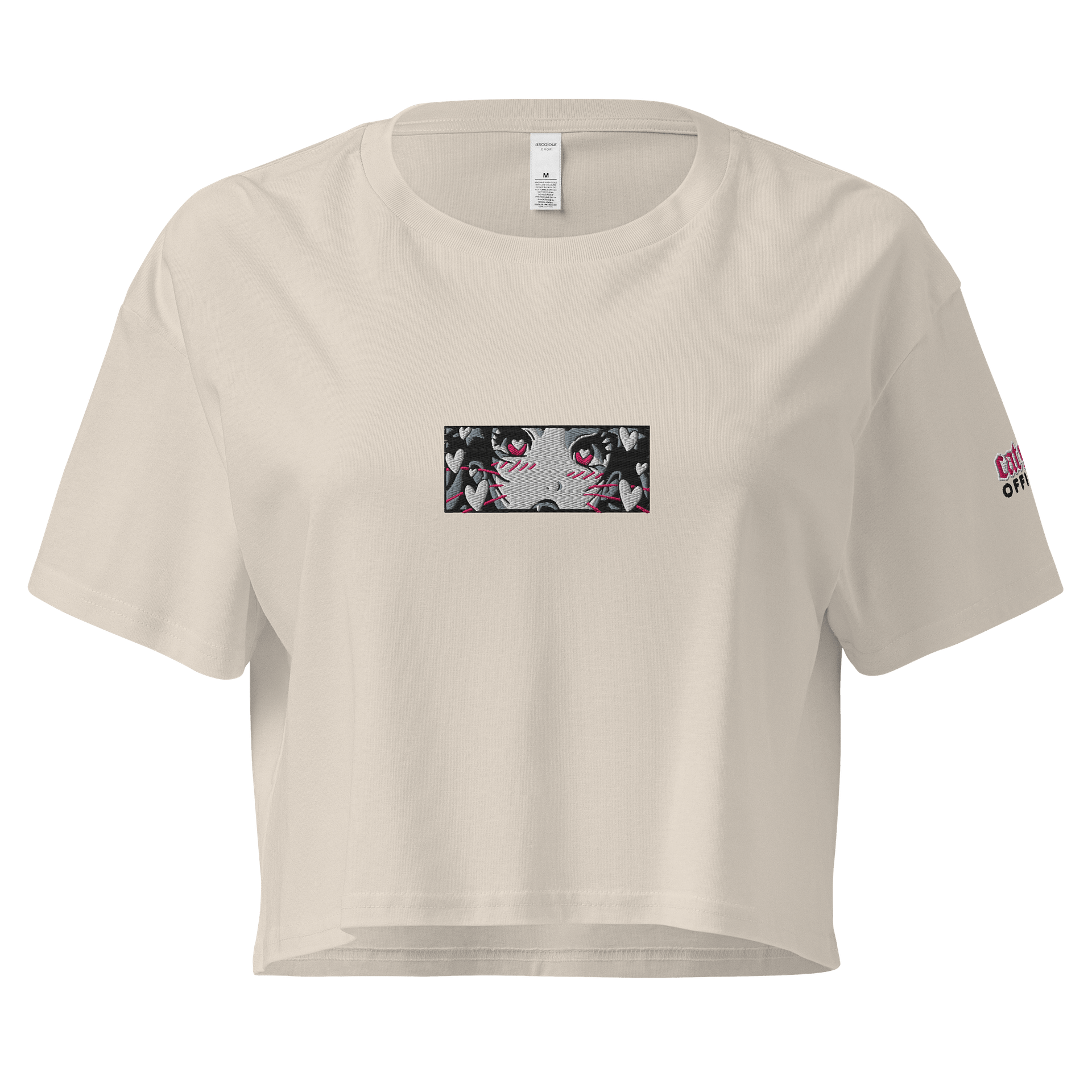 Embroidered Heart Eyes Cropped T-Shirt 😻 product image (5)