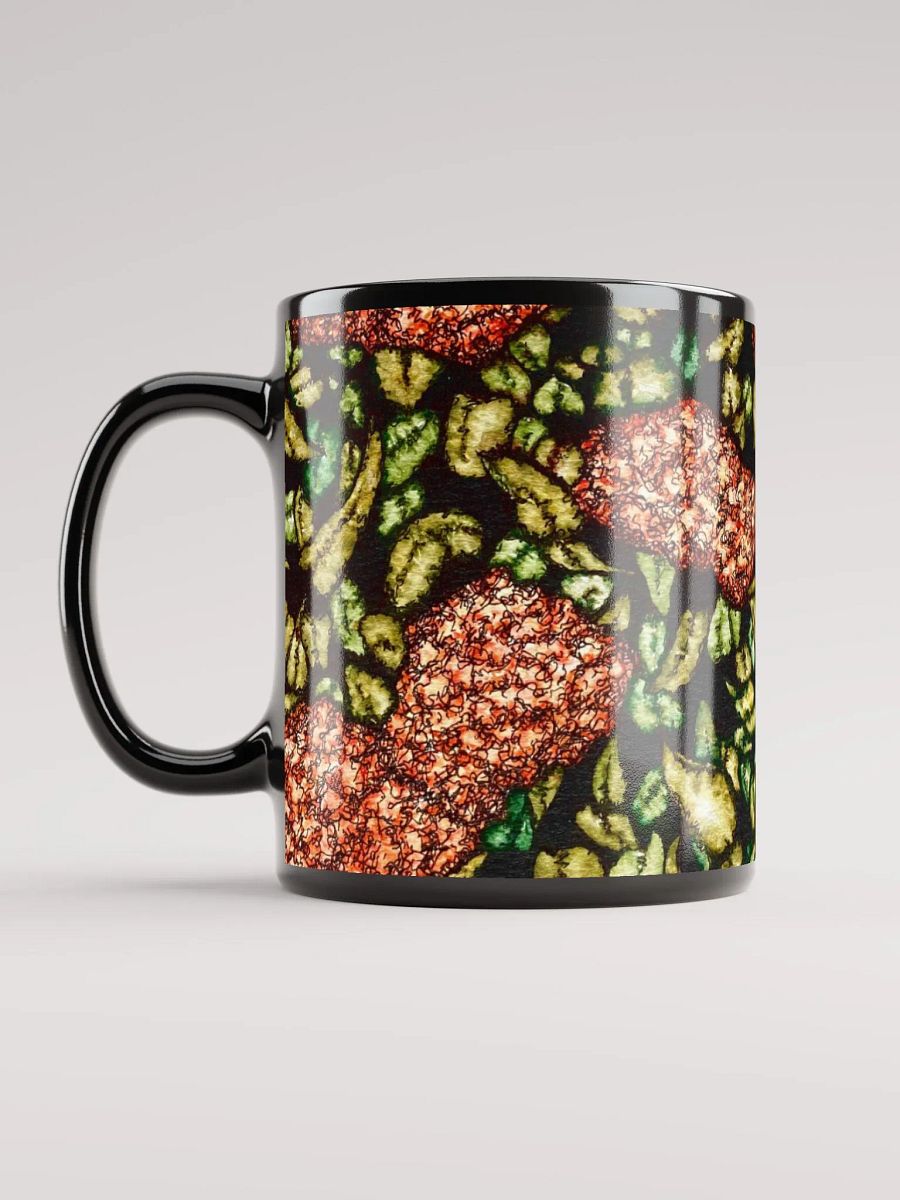 HYDRANGEAS V black glossy mug product image (4)