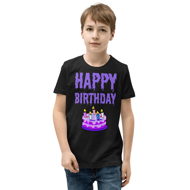 Happy Birthday (Cake With Candles) T-Shirt For Kids product image (5)