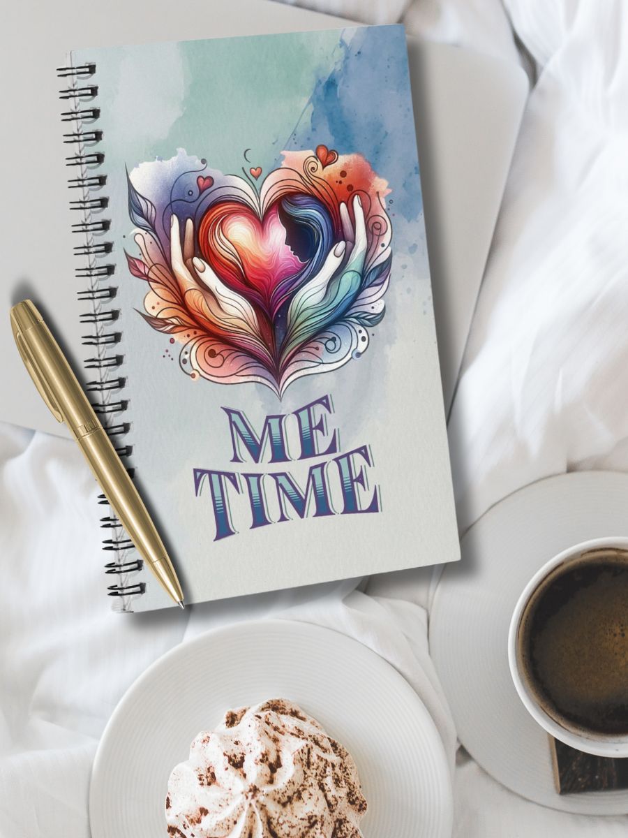 Floral Heart Watercolor 'Me Time' Journal Notebook product image (1)