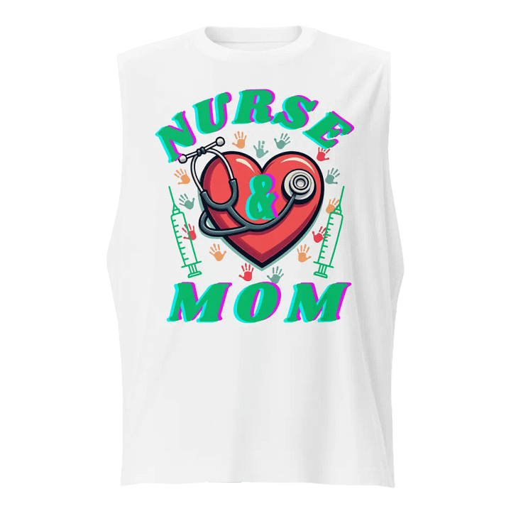 Nurse & Mom Heart Muscle Tank product image (5)