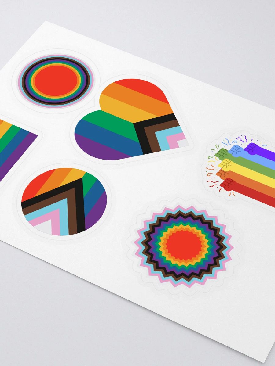 Progressive Pride Flags LGBTQ+ Full Stcker Sheet product image (2)