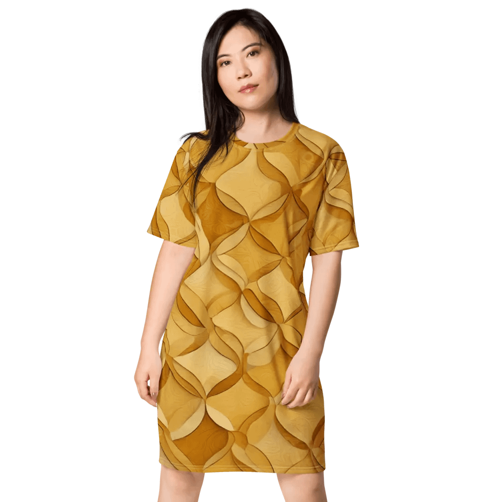 Honeycomb Symmetry T Shirt Dress product image (3)