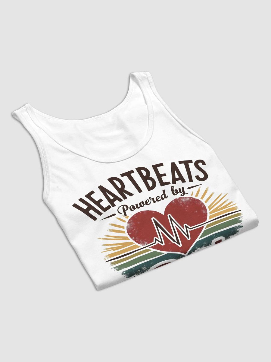 stethoscope heart shape, ekg Heartbeats Powered by Dad Jersey Tank product image (31)