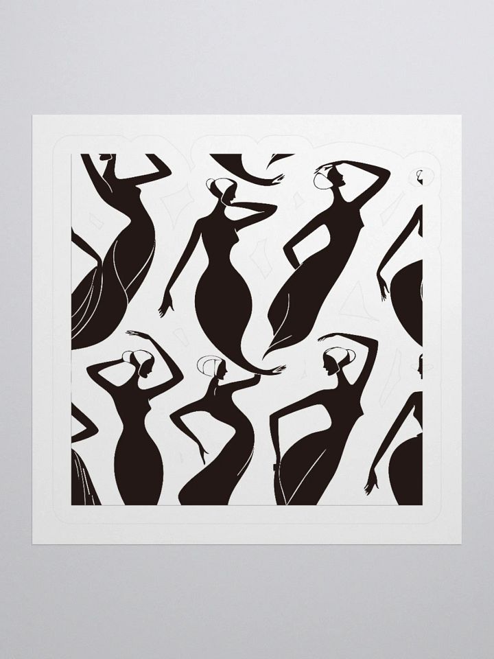 Abstract Female Silhouettes Kiss Cut Stickers product image (2)