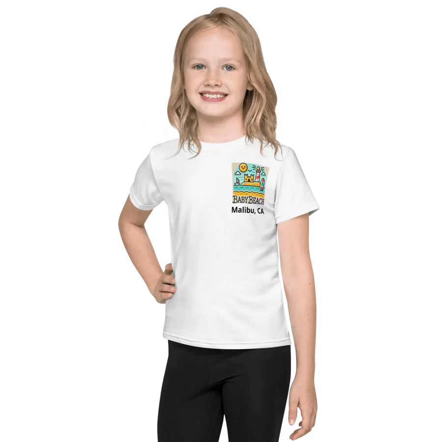 Sunshine Shores All-Over Print Kid's Tee - Malibu, CA product image (1)