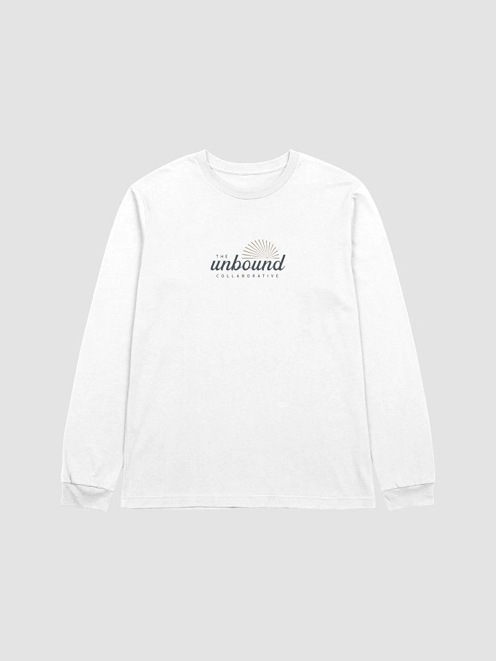White Long Sleeve Logo Tee // Center product image (1)