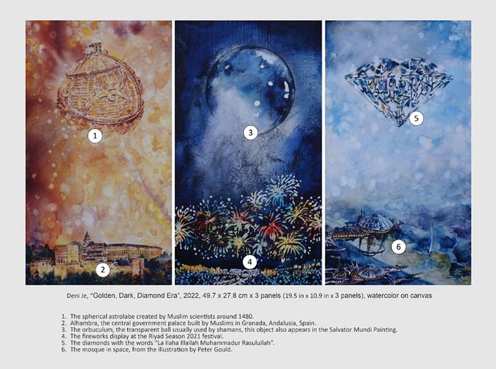 "Golden, Dark, Diamond Era" Painting by Deni Je product image (2)