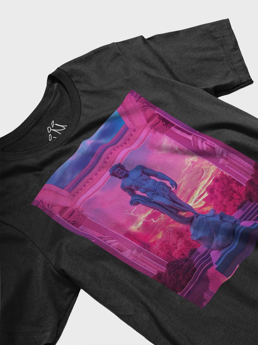 Step into a Mythical 1980s Adventure: Zeus as an Iconic Action Hero in a Neon-Lit Plaza product image (3)