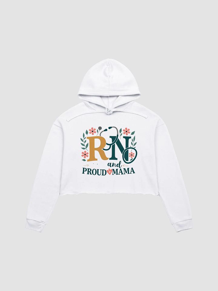 RN and PROUD MAMA Floral Crop Hoodie product image (4)
