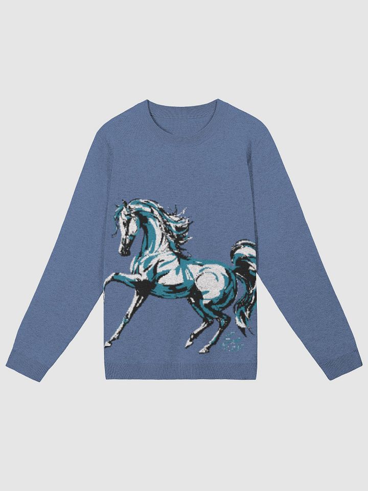 Dancing Horse Blue Jacquard Crewneck product image (1)