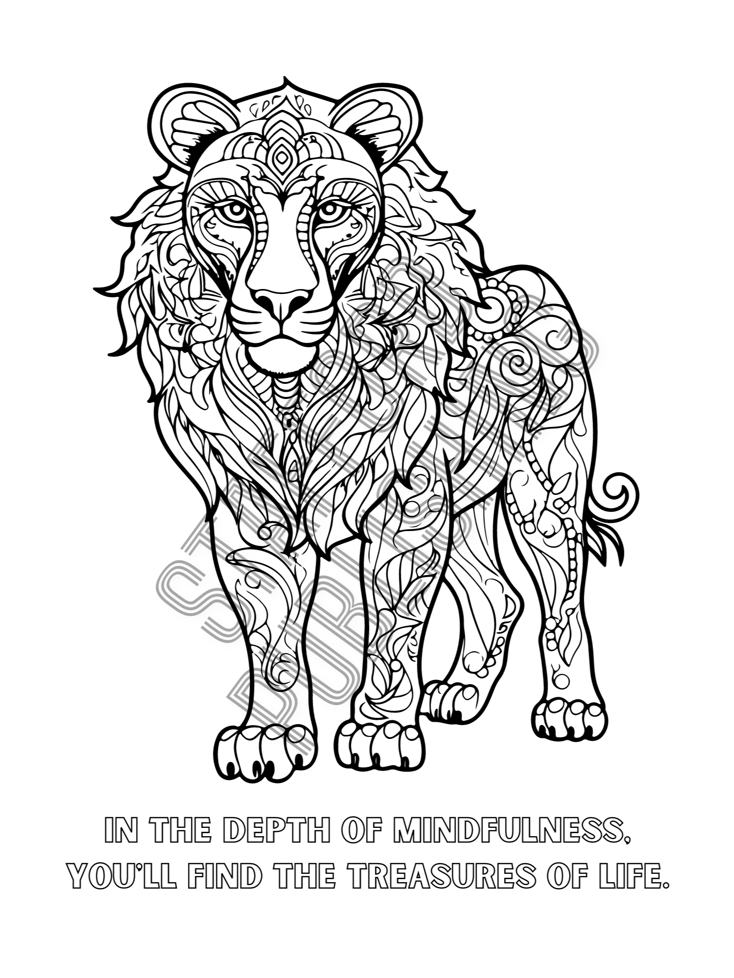 Animal Mandala Coloring Book with Wisdom and Reflections Printable Version product image (7)