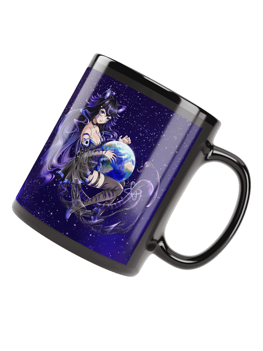 Floating Moona in Galaxy Black Glossy Mug product image (8)