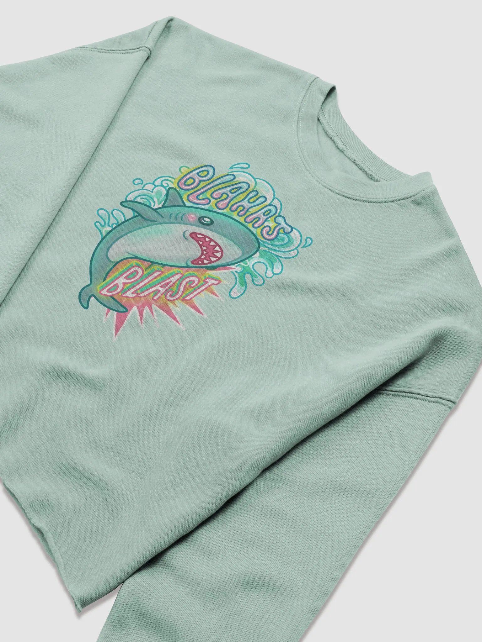 Blahaj Blast Cropped Sweater product image (13)