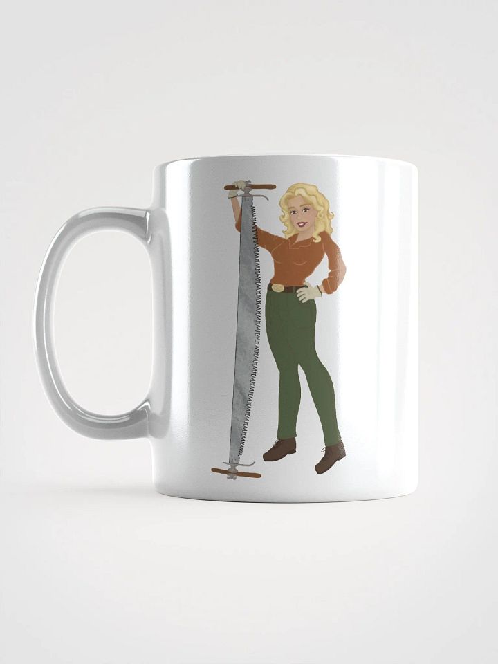 Crosscut Saw Blonde Dolly Pinup Mug product image (1)
