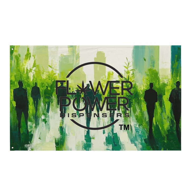 Flower Power Logo Flag (Horizontal) product image (1)
