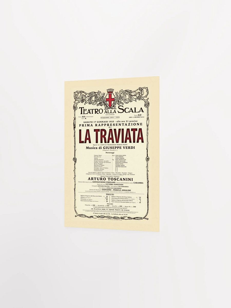 Vintage-Style La Scala La Traviata Opera Poster product image (1)