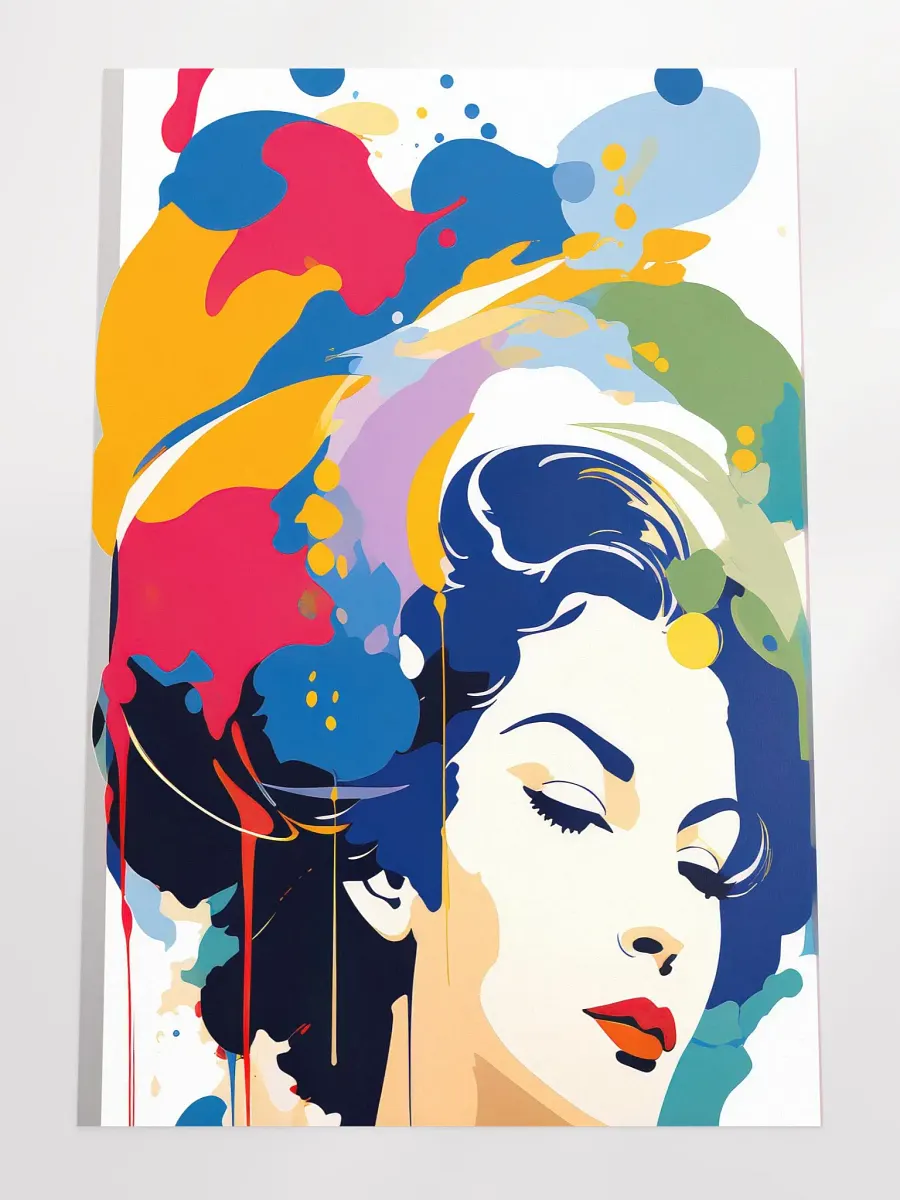 Abstract Woman v1 - Vintage Style Poster - Girly - Large 24x36 Inches product image (4)