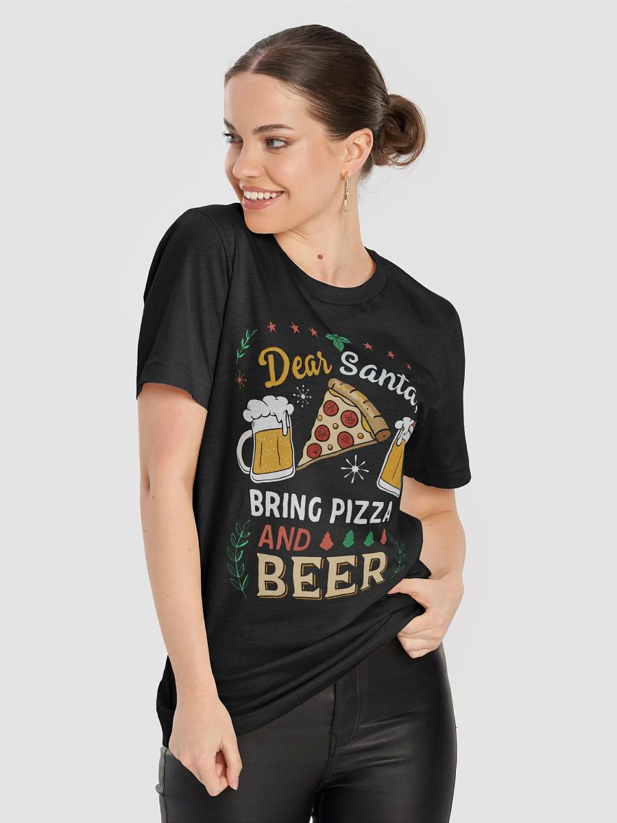 Dear Santa Bring Pizza and Beer Bella+Canvas Tee product image (64)
