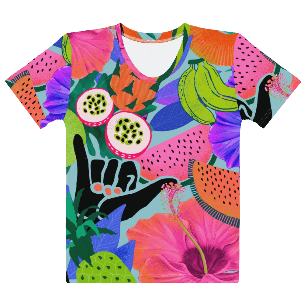 Tropical Paradise Delight All-Over Print Women's Tee product image (1)