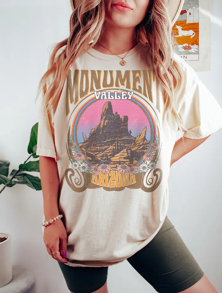 Monument Valley National Park, Arizona Tee | Art Nouveau-Style Western T-Shirt for Travel and Road Trips product image (5)