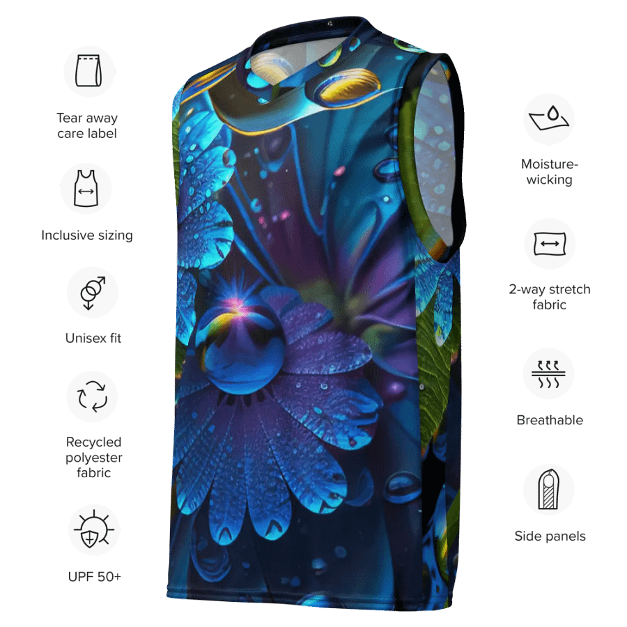 Kawaiikitten Exclusive Premium DewDrop Basketball Sports Sleeveless Jersey product image (8)