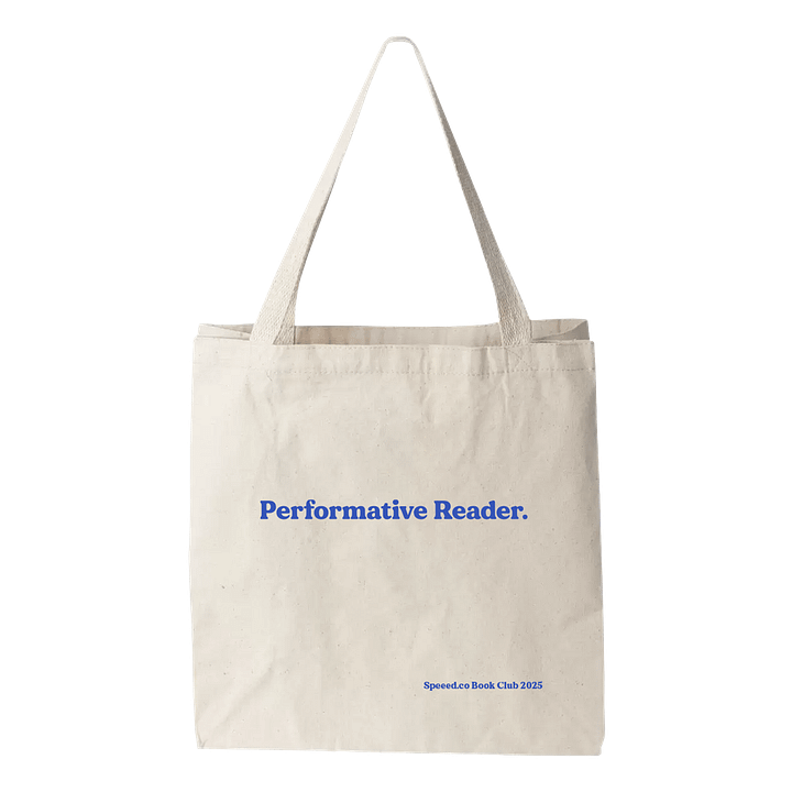 Performative Reader Tote Bag product image (1)