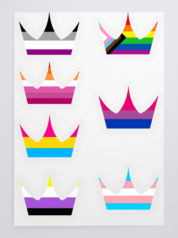 Super Pride Nerd Crown Stickers product image (1)